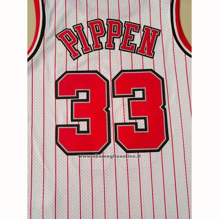 Maglia Chicago Bulls Scottie Pippen #33 Reload Hardwood Classics Bianco